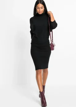 bonprix bonprix Vestido de punto Negro Discount