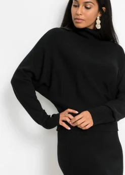 bonprix bonprix Vestido de punto Negro Discount