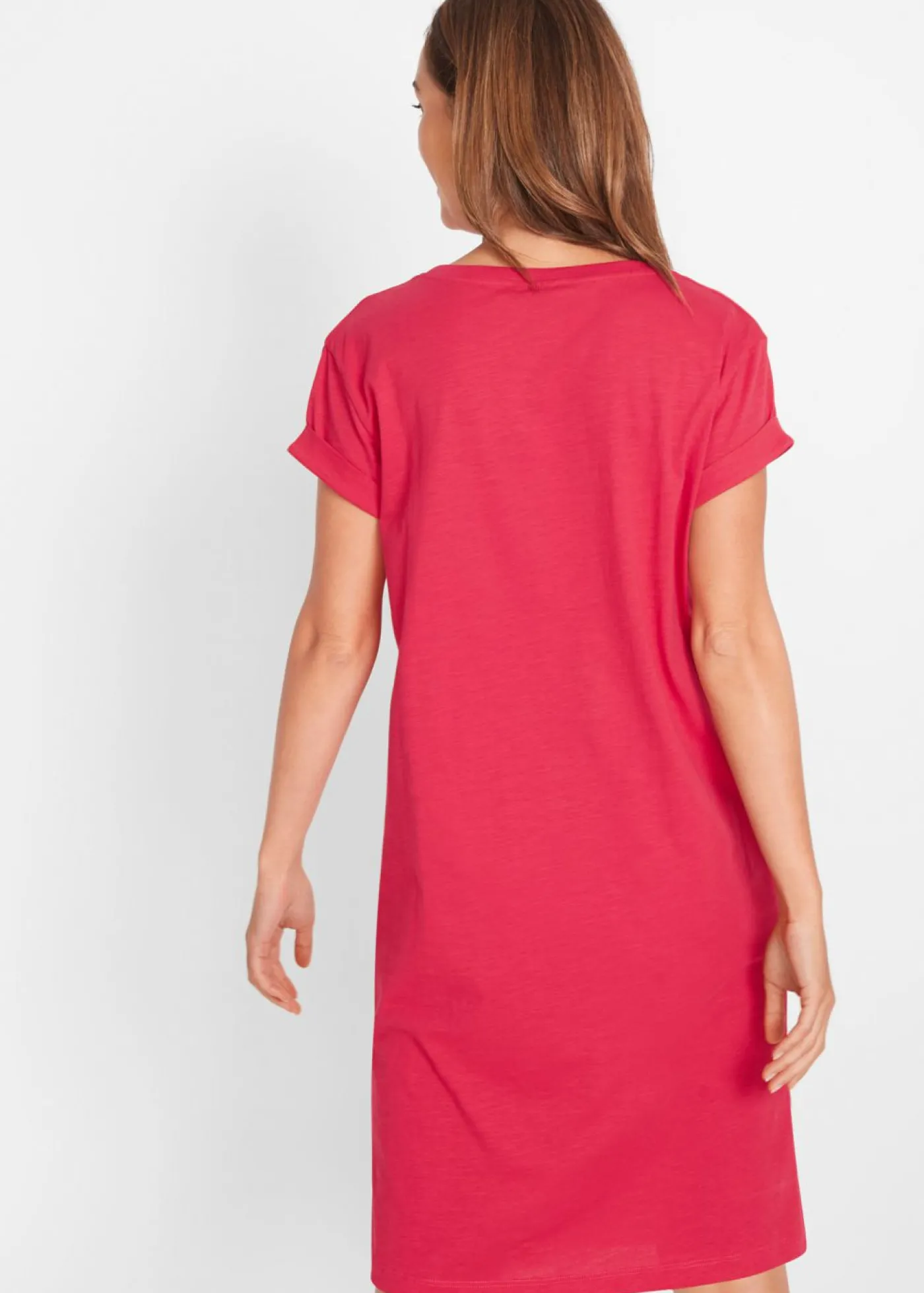 bonprix bonprix Vestido de punto con algodón orgánico puro Rojo