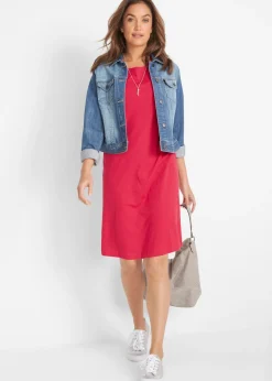 bonprix bonprix Vestido de punto con algodón orgánico puro Rojo