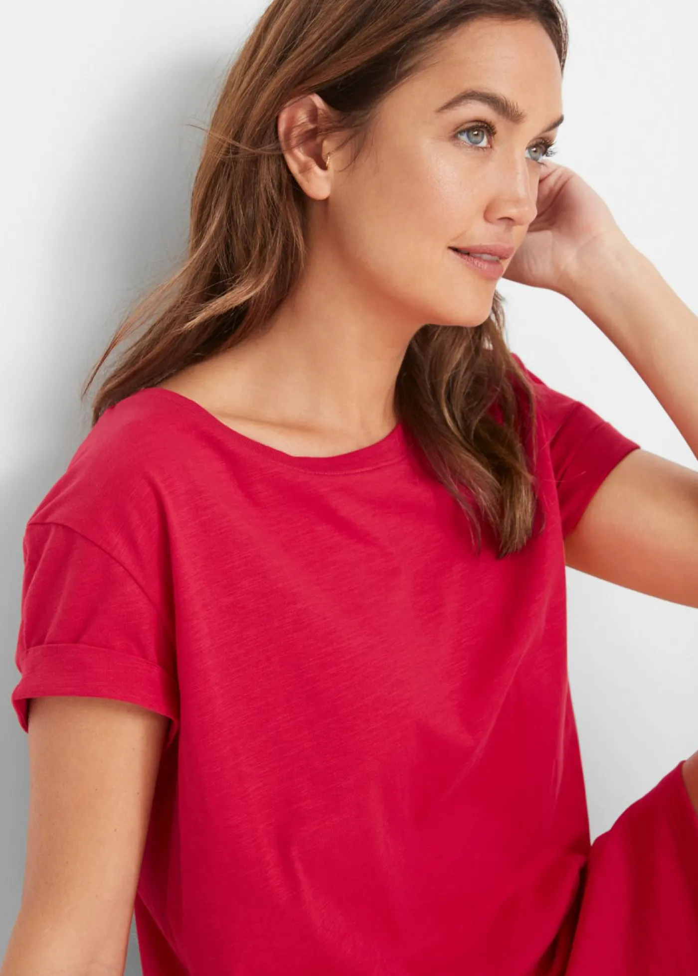 bonprix bonprix Vestido de punto con algodón orgánico puro Rojo