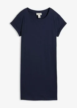 bonprix bonprix Vestido de punto con algodón orgánico puro Azul marino Hot