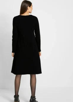 bonprix bonprix Vestido de punto con algodón reciclado Negro Best