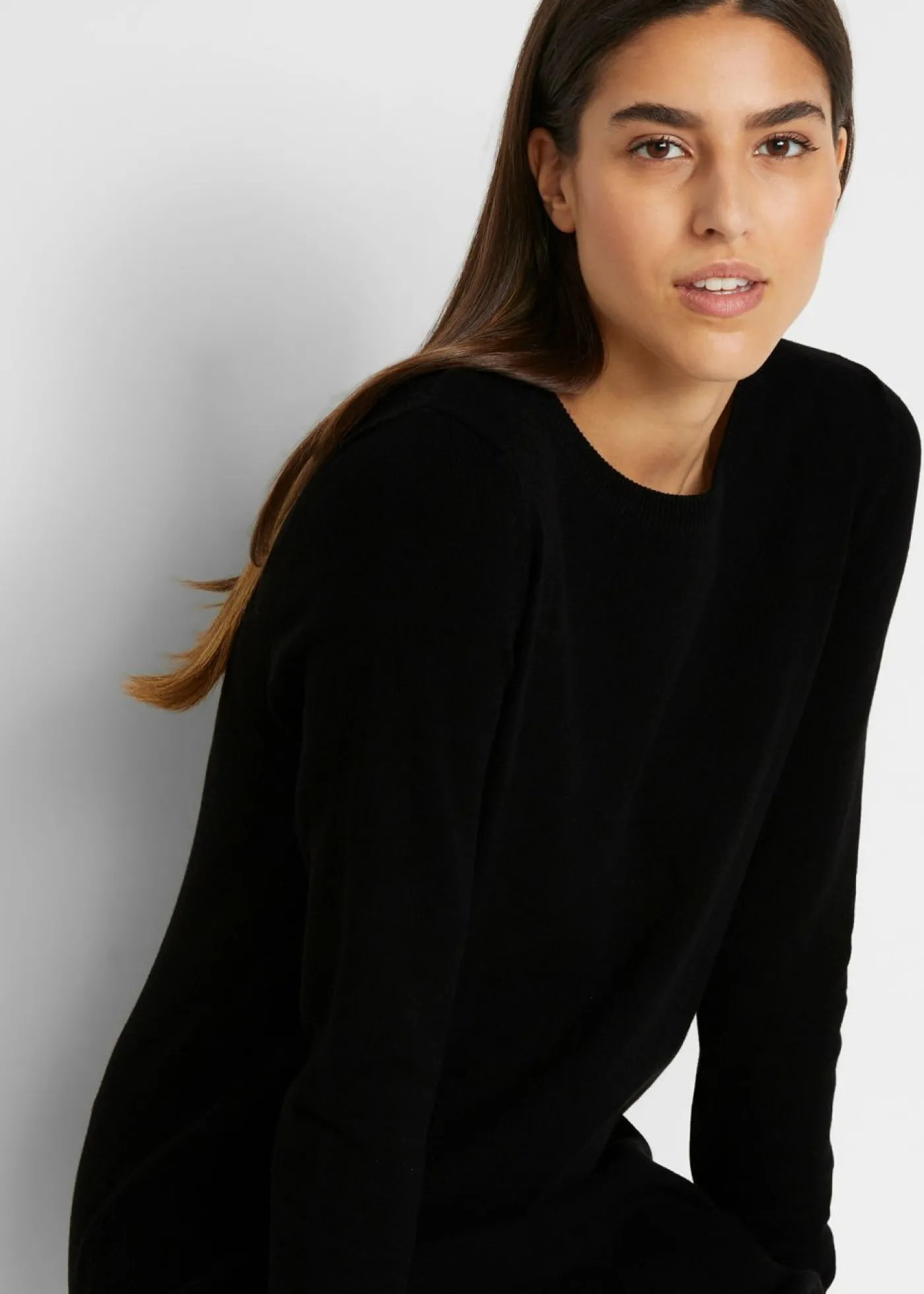 bonprix bonprix Vestido de punto con algodón reciclado Negro Best