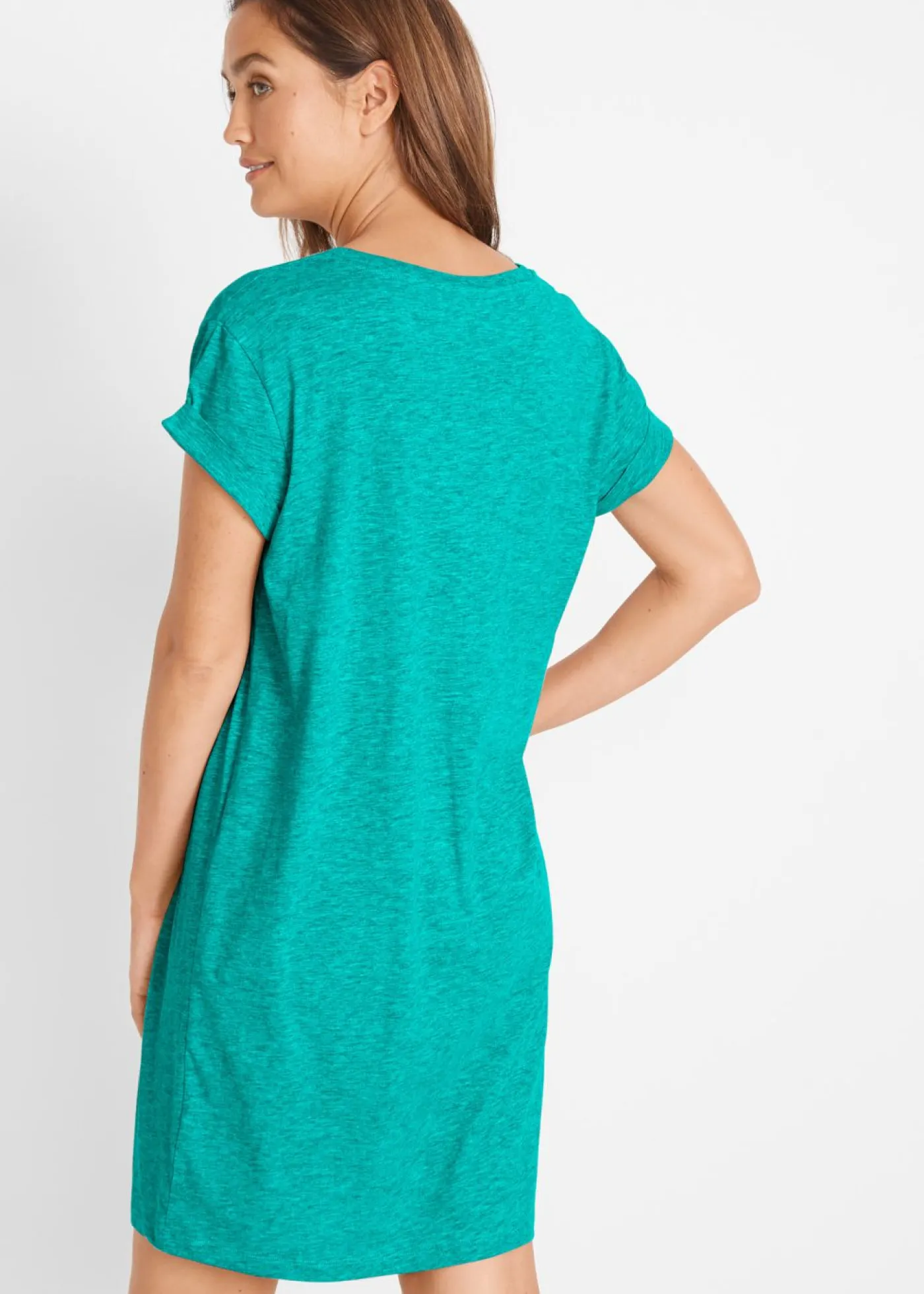bonprix bonprix Vestido de punto con algodón orgánico puro Turquesa mate Hot