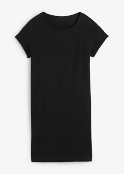 bonprix bonprix Vestido de punto con algodón orgánico puro Negro