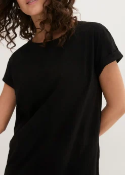 bonprix bonprix Vestido de punto con algodón orgánico puro Negro