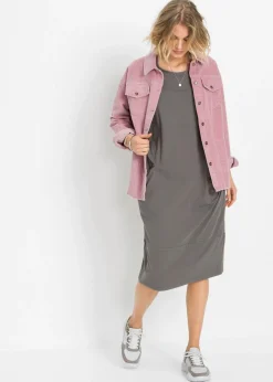 bonprix bonprix Vestido de punto con bolsillos Gris New