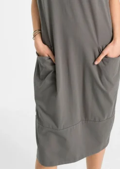 bonprix bonprix Vestido de punto con bolsillos Gris New