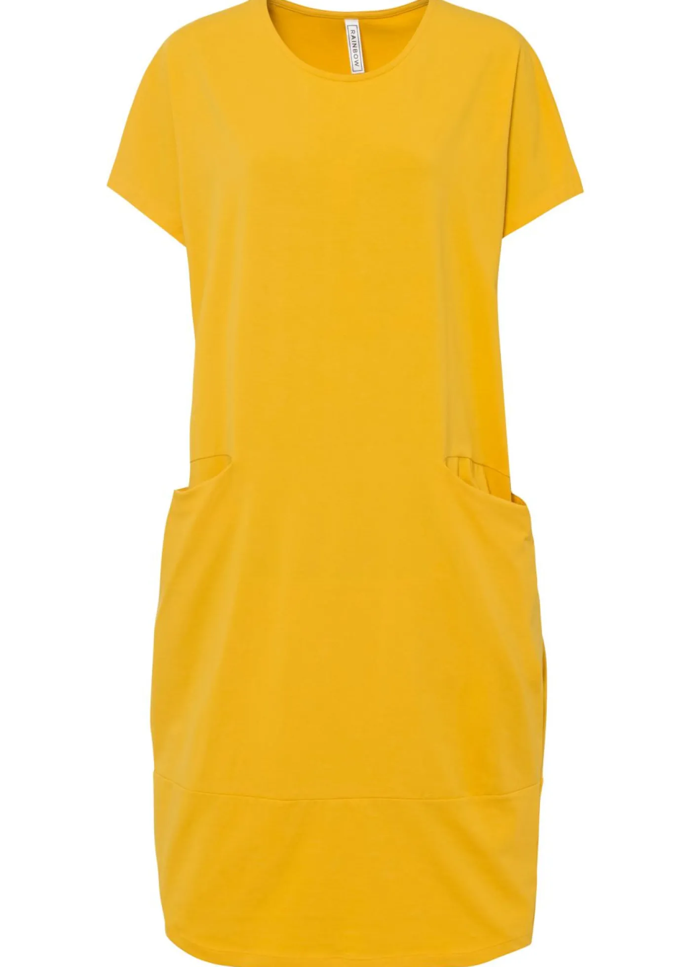 bonprix bonprix Vestido de punto con bolsillos Amarillo azafrán Clearance