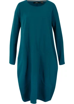 bonprix bonprix Vestido de punto con forma en O Verde azulado Discount