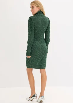bonprix bonprix Vestido de punto con lentejuelas Verde oscuro Best