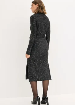 bonprix bonprix Vestido de punto con lentejuelas Negro New