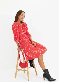 bonprix bonprix Vestido de punto con línea en A fresa Best