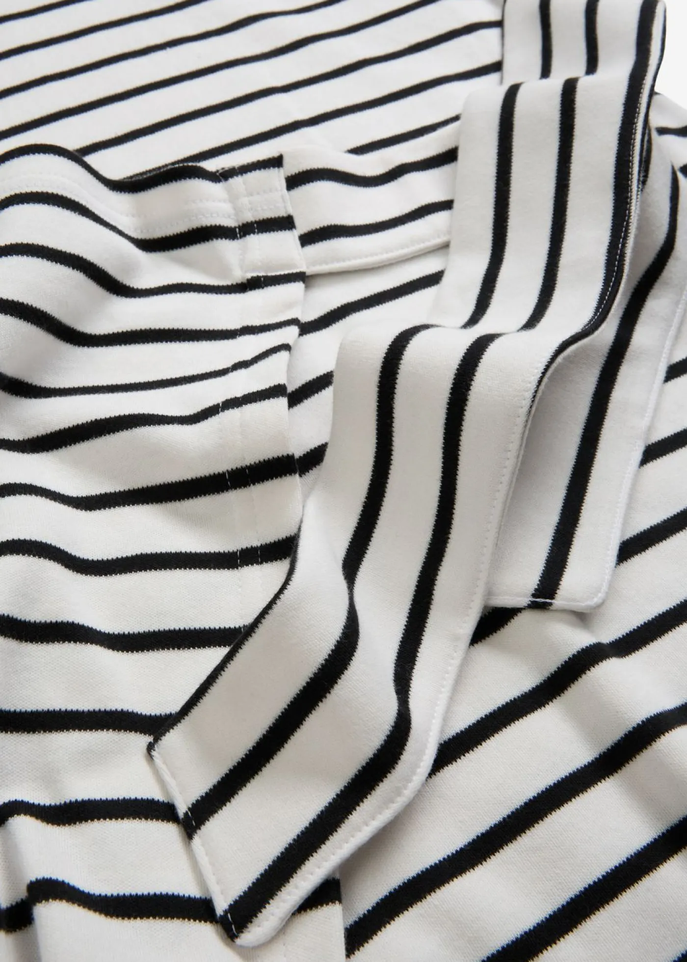 bonprix bonprix Vestido de punto de algodón puro blanco lana-negro con rayas Discount