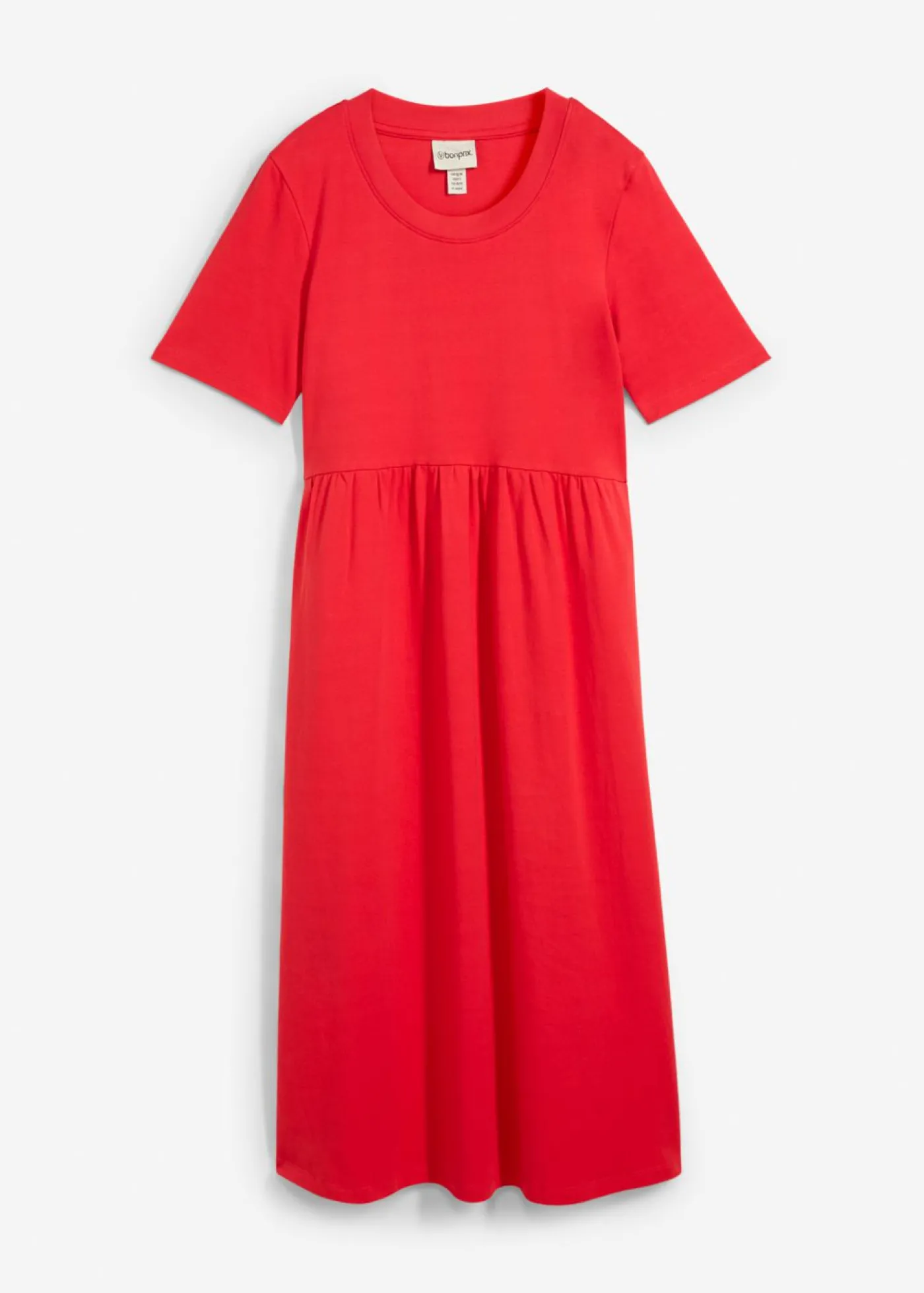 bonprix bonprix Vestido de punto de algodón puro fresa