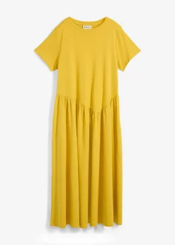 bonprix bonprix Vestido de punto de algodón orgánico puro curry limón Hot