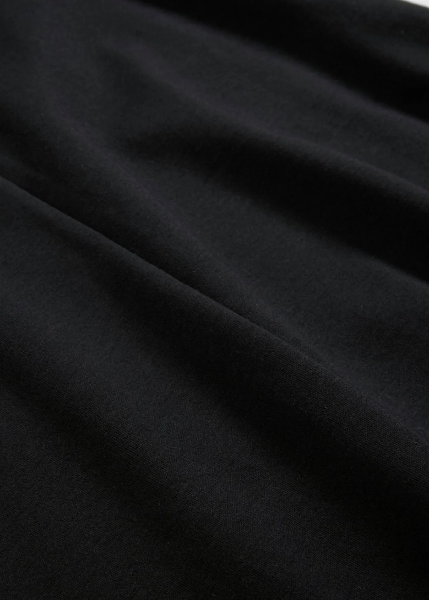 bonprix bonprix Vestido de punto de algodón orgánico puro Negro Online