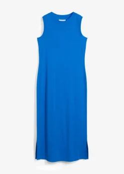 bonprix bonprix Vestido de punto de algodón con elástico Azur New