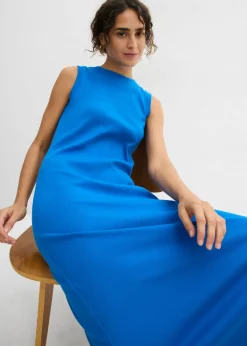 bonprix bonprix Vestido de punto de algodón con elástico Azur New