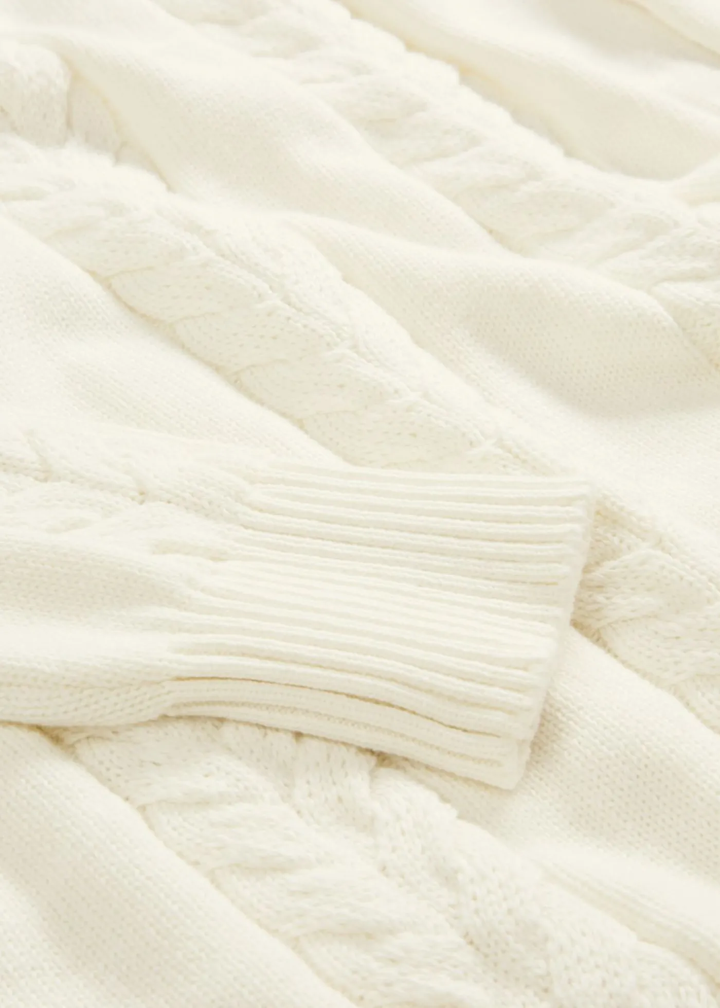 bonprix bonprix Vestido de punto de algodón puro Blanco lana