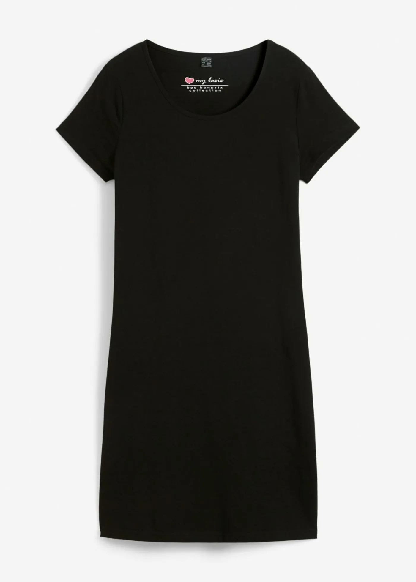 bonprix bonprix Vestido de punto de algodón orgánico elástico Negro Best