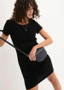bonprix bonprix Vestido de punto de algodón orgánico elástico Negro Best
