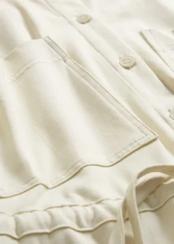 bonprix bonprix Vestido de punto de algodón elástico Crudo Discount