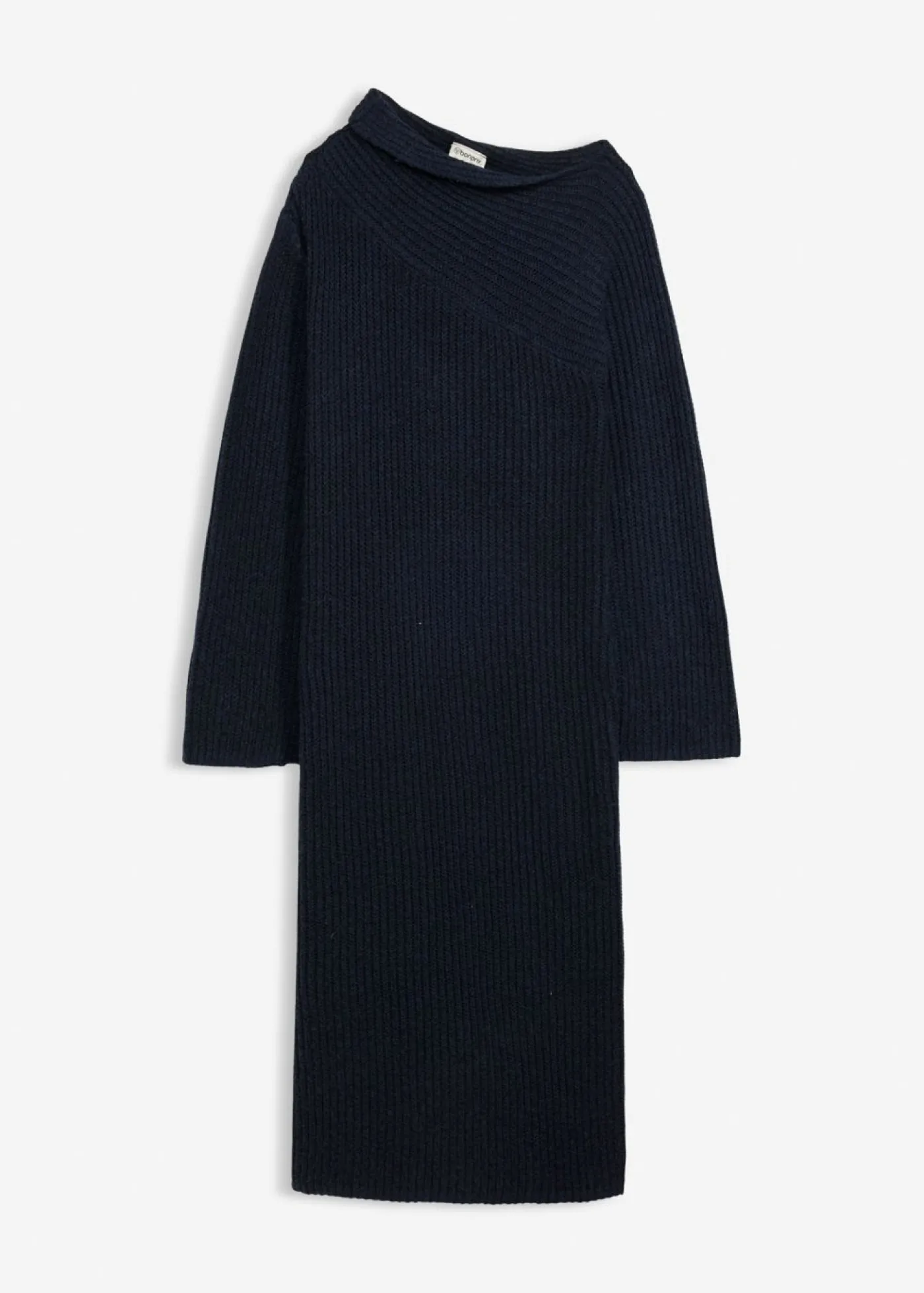 bonprix bonprix Vestido de punto de canalé Azul marino
