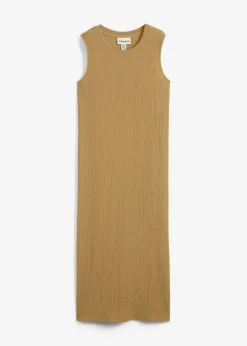 bonprix bonprix Vestido de punto de crepé oliva pálido Discount