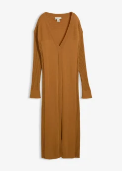 bonprix bonprix Vestido de punto de lana merina Avellana Sale