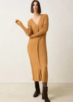 bonprix bonprix Vestido de punto de lana merina Avellana Sale
