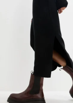 bonprix bonprix Vestido de punto de lana merina Negro Sale