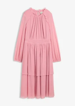 bonprix bonprix Vestido de punto de malla fina orquídea ahumado Clearance
