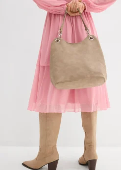 bonprix bonprix Vestido de punto de malla fina orquídea ahumado Clearance