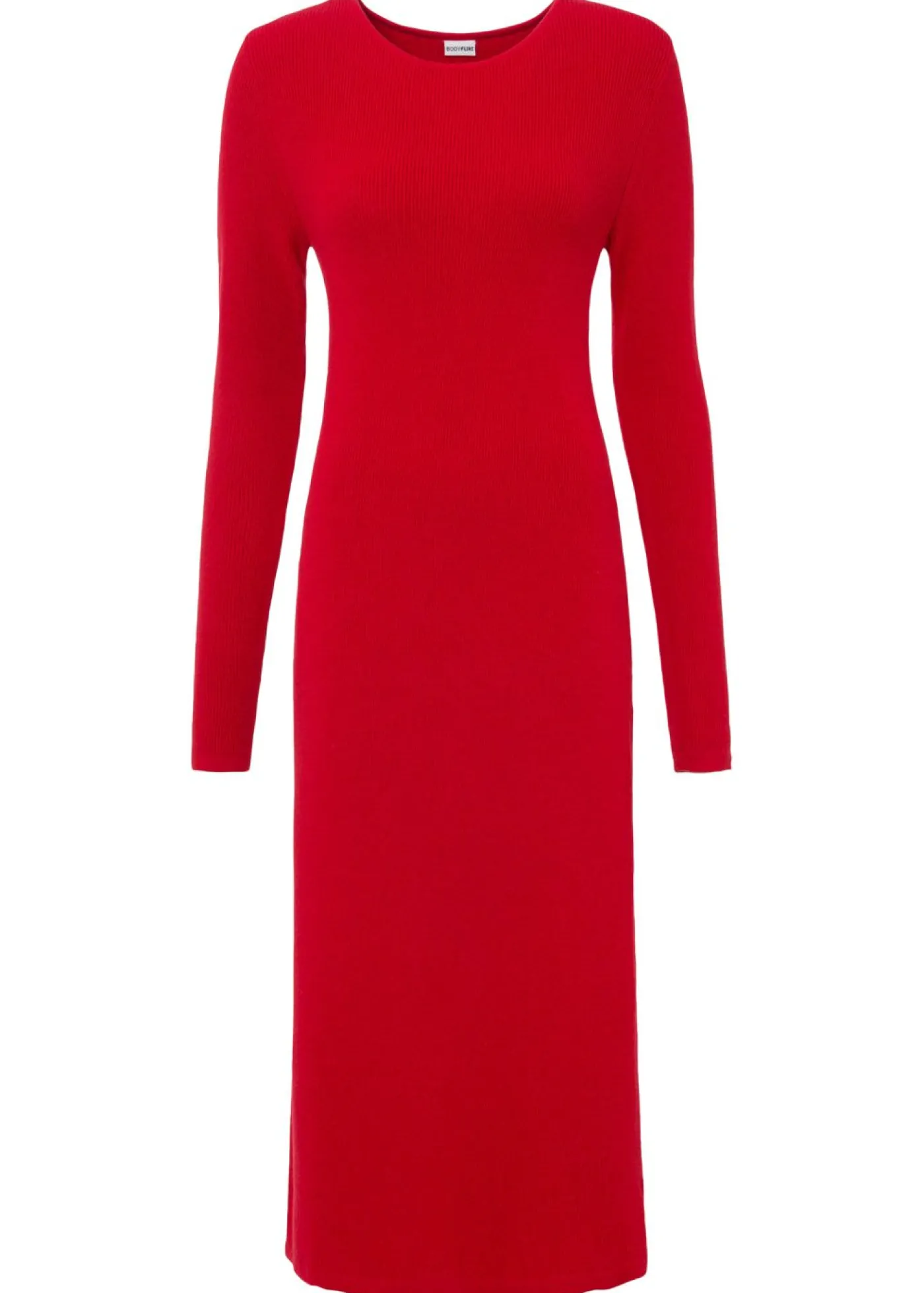 bonprix BODYFLIRT Vestido de punto de mezcla de viscosa rojo oscuro intenso Online