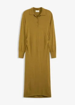 bonprix bonprix Vestido de punto de mezcla de viscosa suave Verde tierra Best