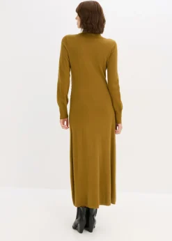 bonprix bonprix Vestido de punto de mezcla de viscosa suave Verde tierra Best