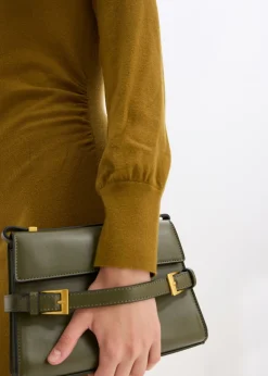 bonprix bonprix Vestido de punto de mezcla de viscosa suave Verde tierra Best