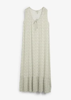 bonprix bonprix Vestido de punto de mezcla de viscosa verde alga-blanco lana Hot