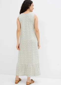 bonprix bonprix Vestido de punto de mezcla de viscosa verde alga-blanco lana Hot