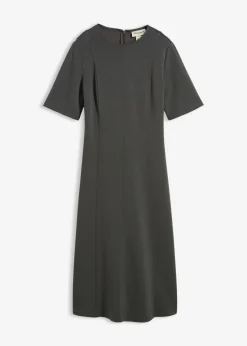 bonprix bonprix Vestido de punto de mezcla de viscosa fluida antracita