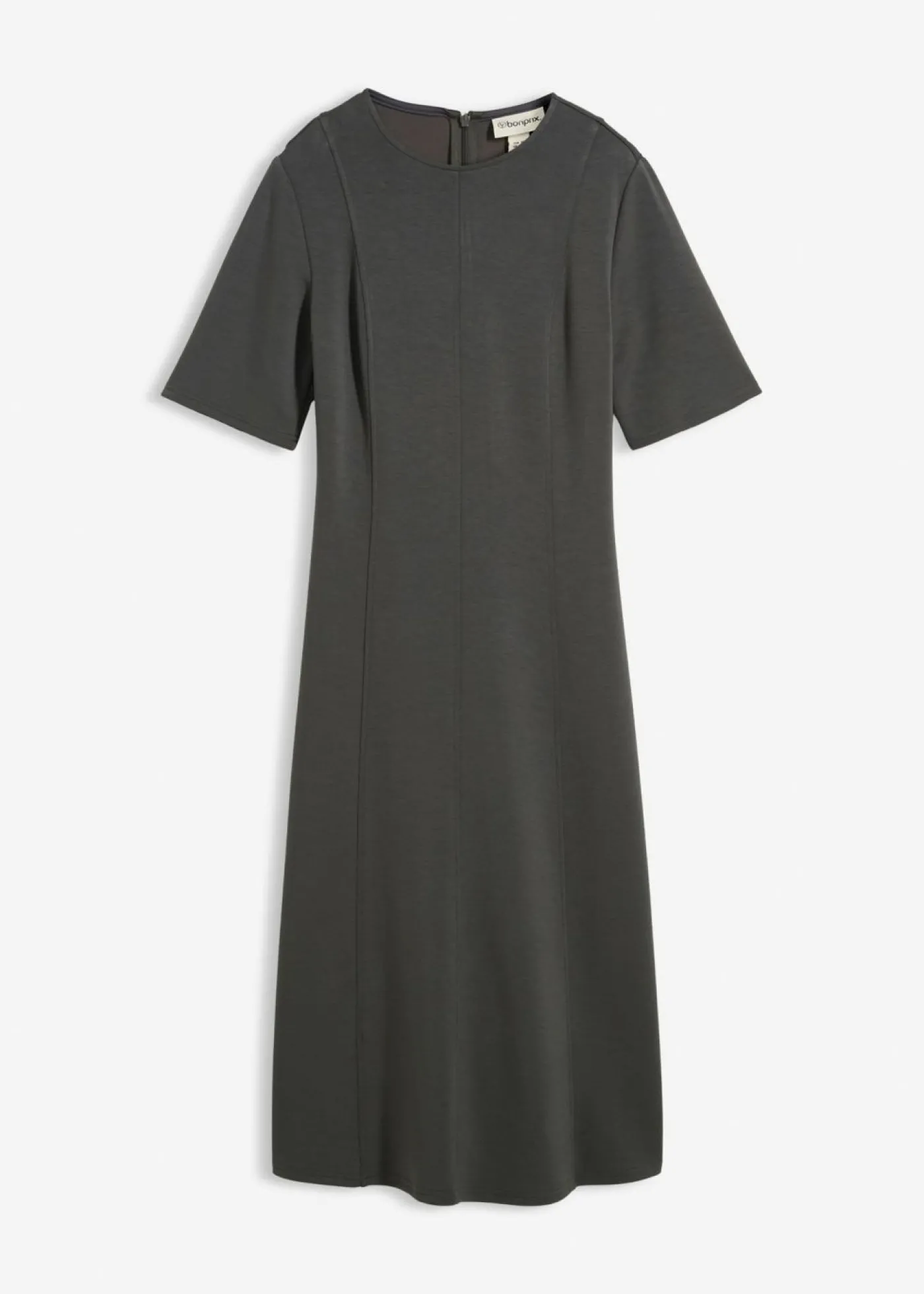 bonprix bonprix Vestido de punto de mezcla de viscosa fluida antracita