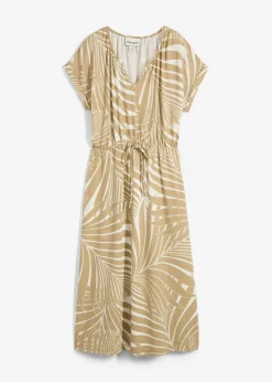 bonprix bonprix Vestido de punto de mezcla de viscosa fluida blanco lana-beige nuevo Online