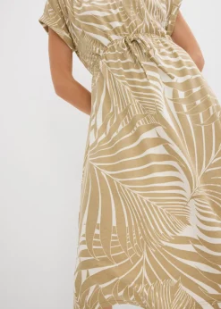 bonprix bonprix Vestido de punto de mezcla de viscosa fluida blanco lana-beige nuevo Online