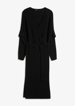 bonprix bonprix Vestido de punto de mezcla de viscosa fluida Negro Online