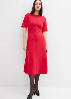 bonprix bonprix Vestido de punto de mezcla de viscosa fluida Rojo Discount