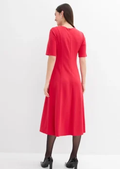 bonprix bonprix Vestido de punto de mezcla de viscosa fluida Rojo Discount