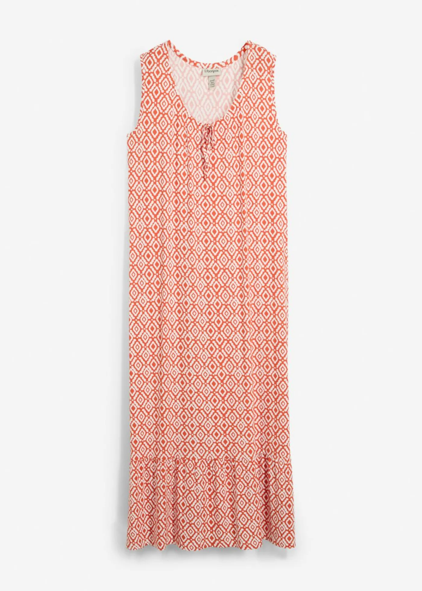 bonprix bonprix Vestido de punto de mezcla de viscosa cayena-blanco lana Clearance