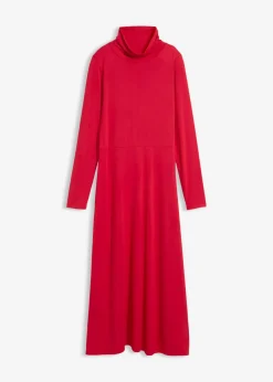 bonprix bonprix Vestido de punto de mezcla de modal suave Rojo Hot